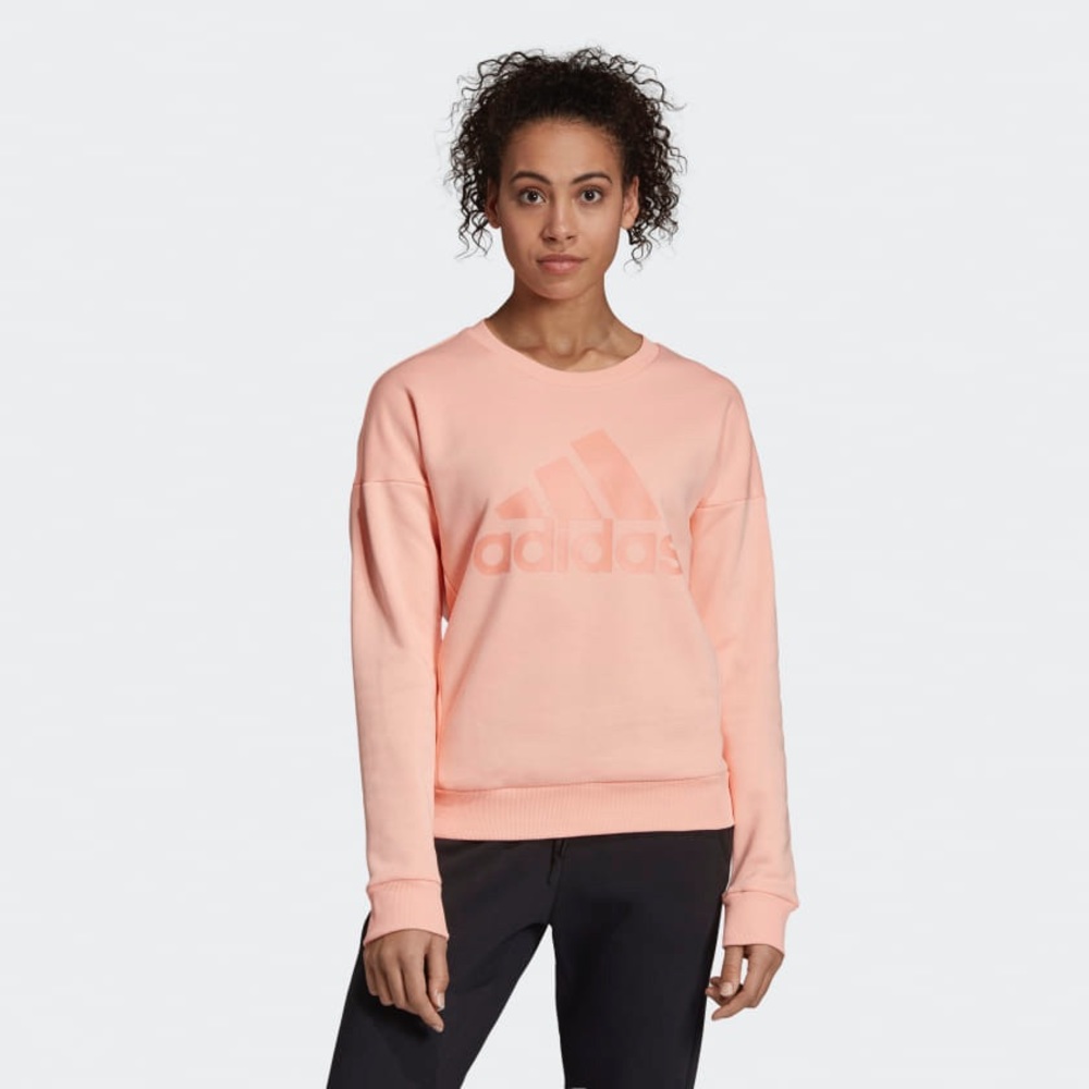 NWT Adidas Glow Pink Logo Sweatshirt